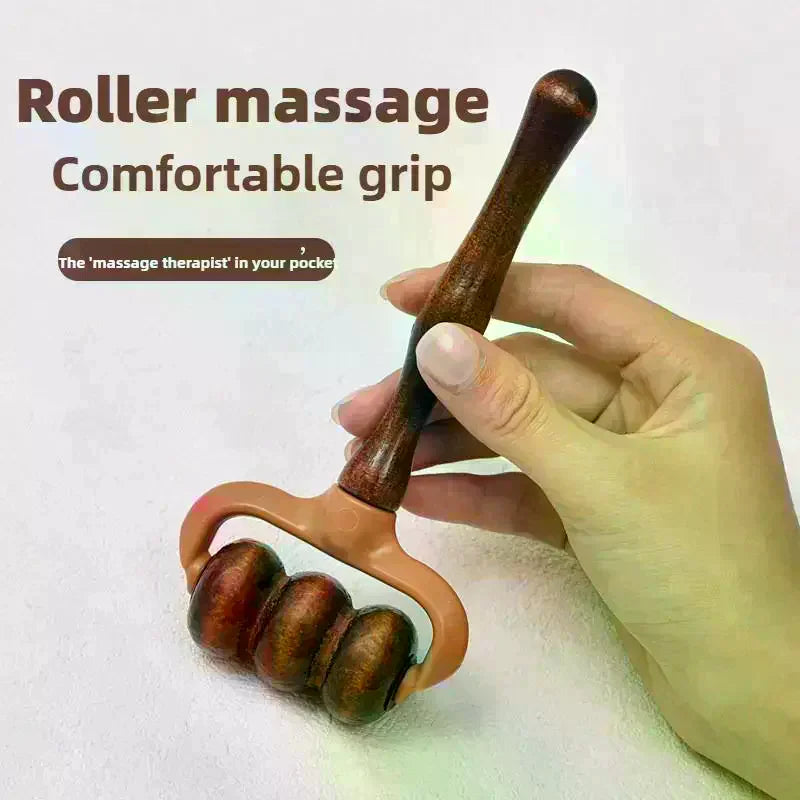 Wooden Handheld Massage Roller – Neck, Shoulders & Head Handheld Massage Roller QXL