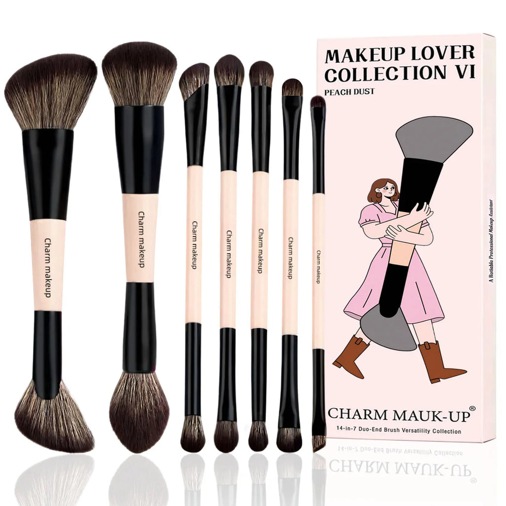 7-Piece Makeup Brush Set | Contour, Blush & Eyeshadow Makeup Brush Set QXL 7Zhizhuang