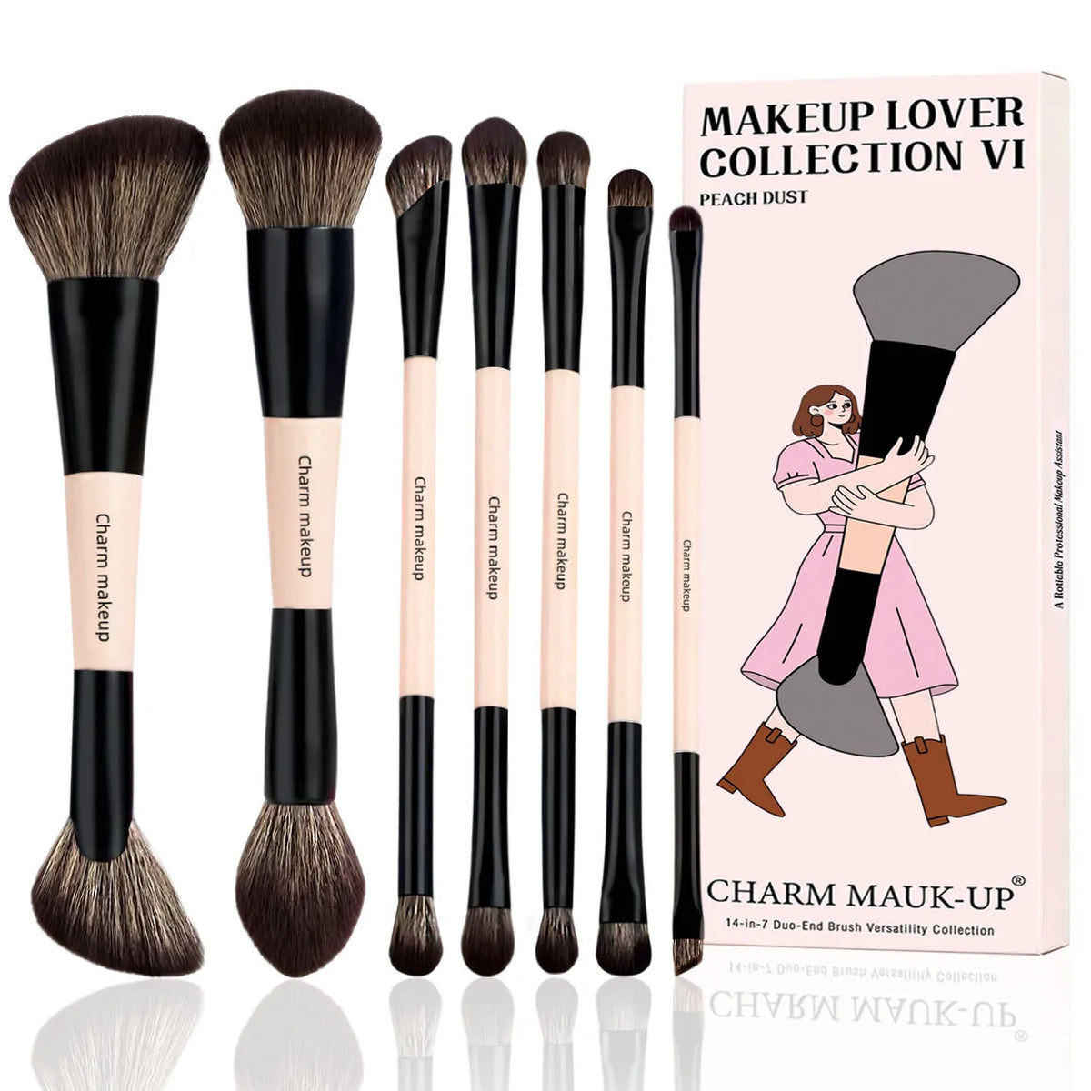 7-Piece Makeup Brush Set | Contour, Blush & Eyeshadow Makeup Brush Set QXL 7Zhizhuang