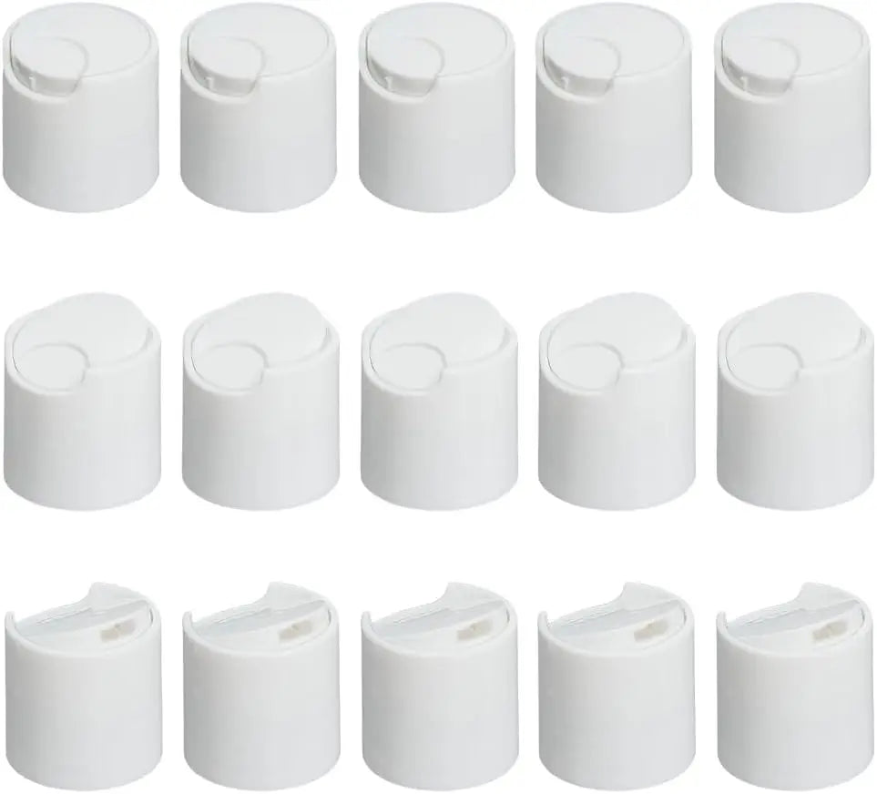 50-Pack White Disc Top Caps 28/410 | Press Flip Bottle Caps Disc Top Bottle Caps QXL AECH04-17249