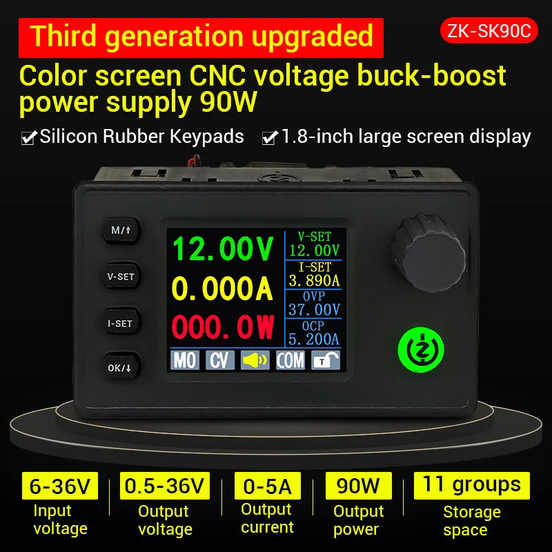 DC Buck Boost Converter 40W/90W Adjustable Lab Power Supply DC-DC Power Module QXL