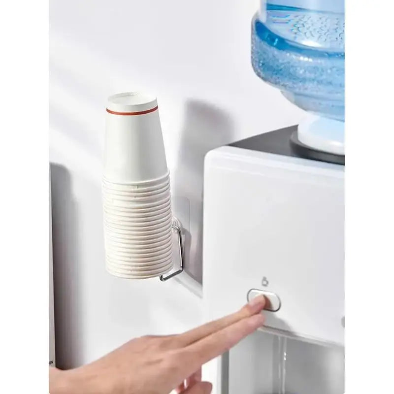 Wall-Mount Stainless Steel Cup Holder – No Drill Required Wall Cup Holder QXL