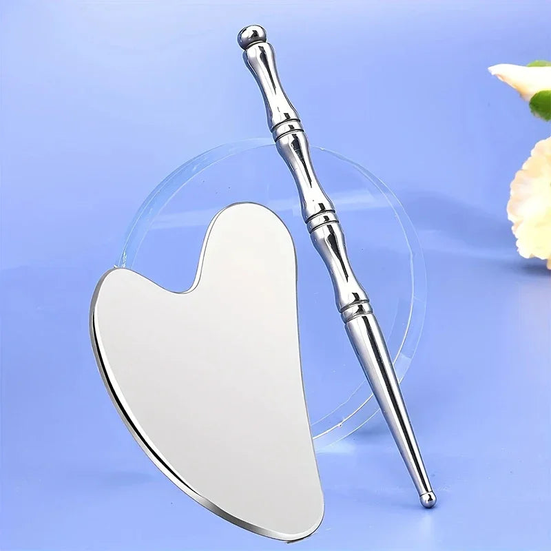 3-Pc Stainless Steel Gua Sha Scraping & Massage Tool Set Gua Sha Massage Tool QXL