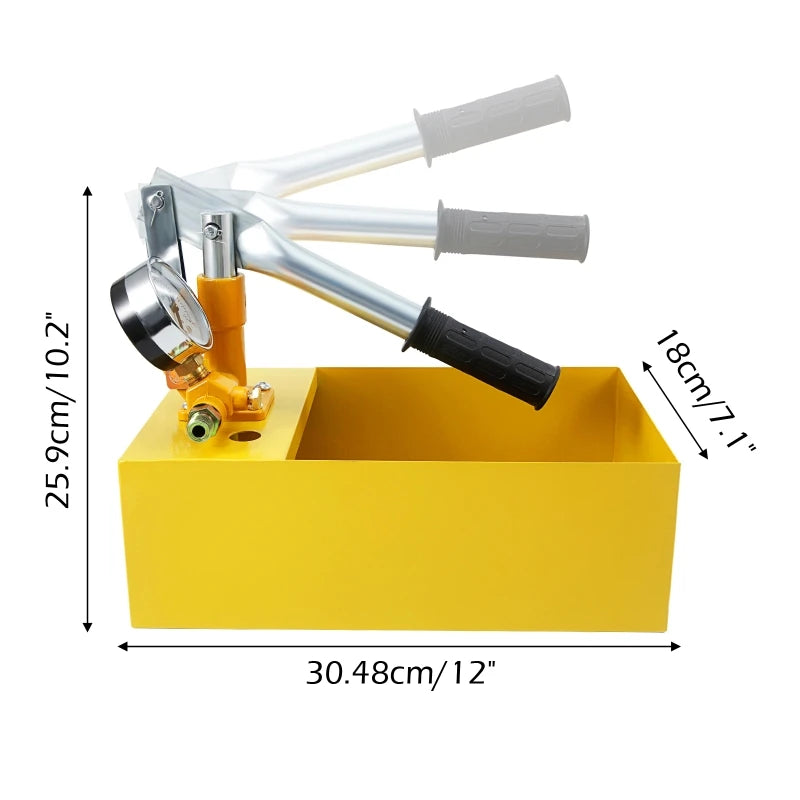 5L Manual Hydraulic Pressure Test Pump | 16 Bar, 1/2" Hose Hydraulic Test Pump QXL