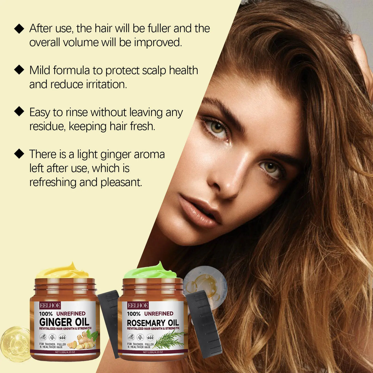 Eelhoe Rosemary & Ginger Deep Conditioning Hair Mask 120g Hair Conditioning Mask QXL