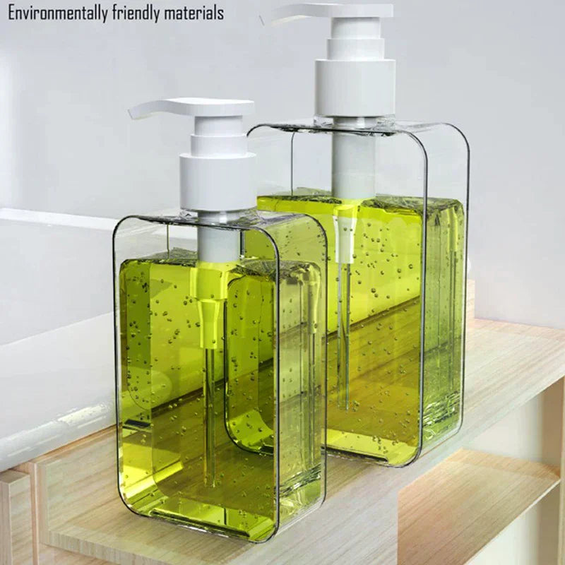 Refillable Square Soap & Lotion Pump Dispenser 200/300ml Soap Pump Dispenser QXL