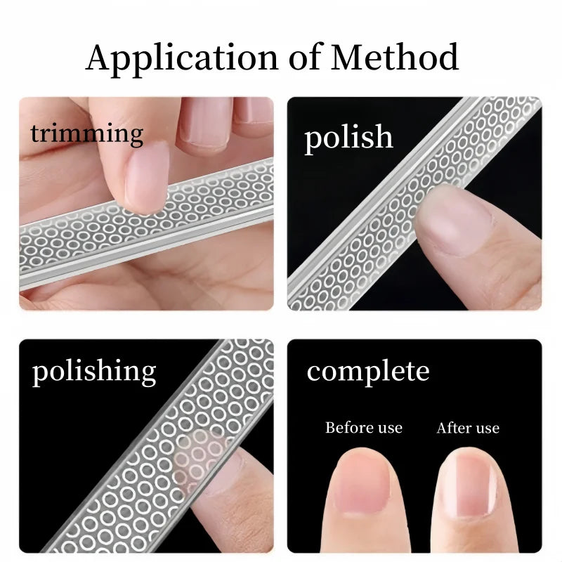 Nano Glass Nail File – Portable Manicure & Pedicure Tool Glass Nail File QXL