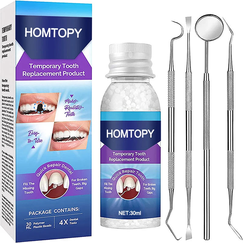 Moldable Thermal Bead Tooth Repair Kit | 30ml Resin Temporary Tooth Repair Kit QXL