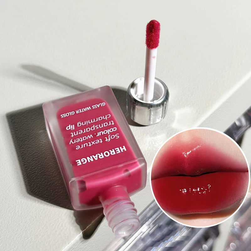 HERORANGE Glass Lip Lacquer | Mirror Shine Hydrating Gloss Lip Gloss QXL