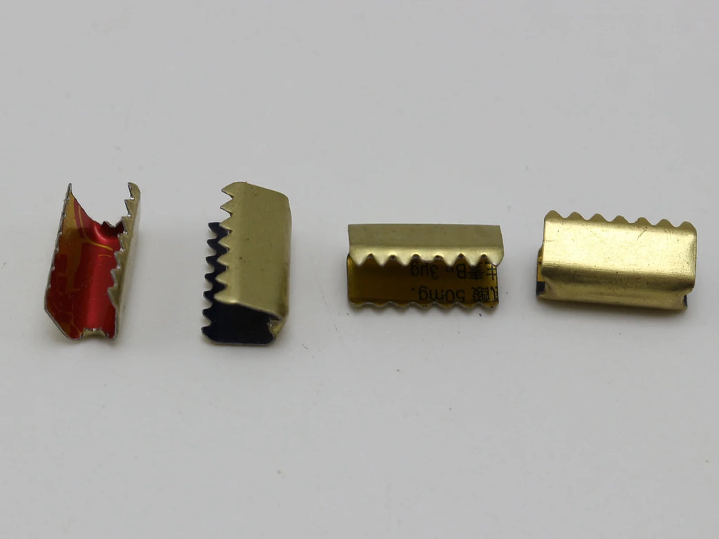 200-Pack Silver Fold Over Crimp Tube Connectors 5×12mm | 2mm Cord Jewelry Crimp Connector QXL