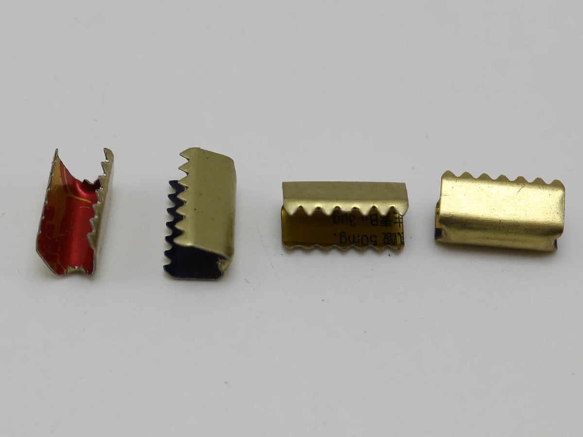 200-Pack Silver Fold Over Crimp Tube Connectors 5×12mm | 2mm Cord Jewelry Crimp Connector QXL