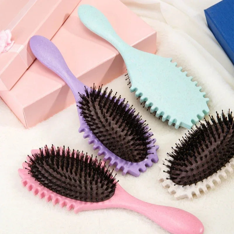 Boar Bristle Paddle Hair Brush – Detangle & Scalp Massager Paddle Hair Brush QXL