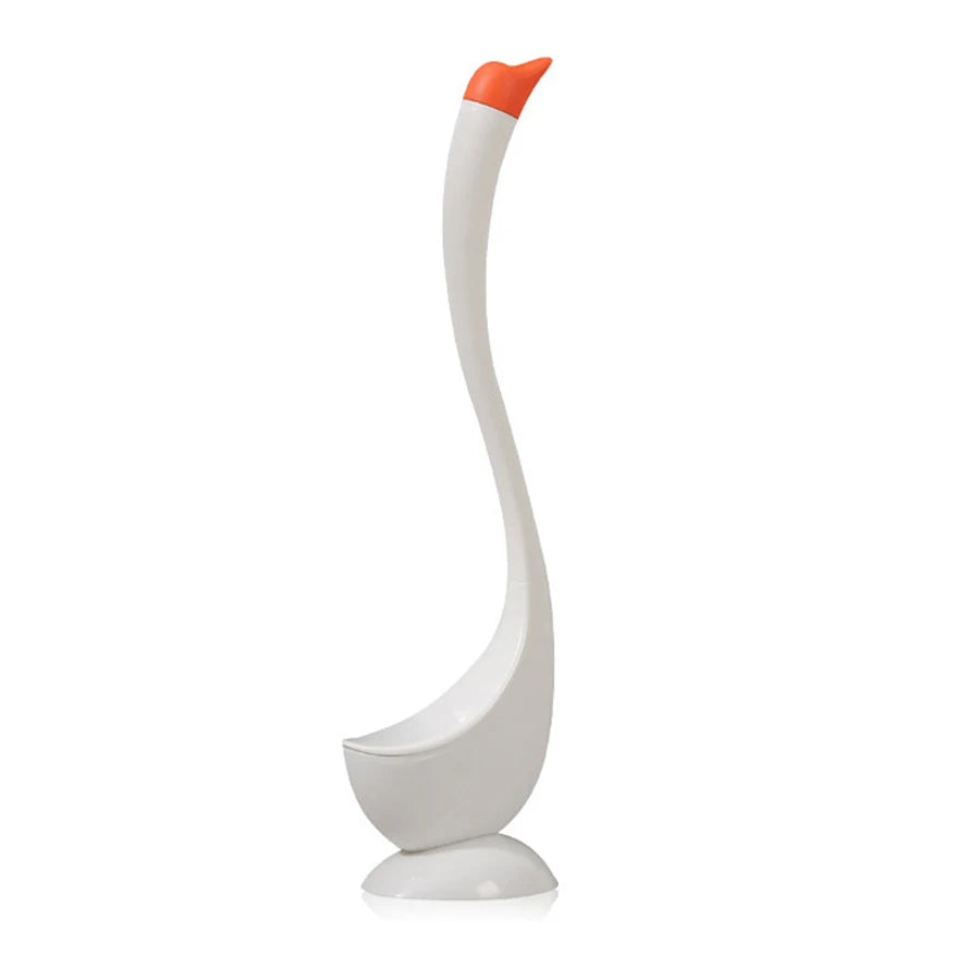 Swan Shaped Toilet Brush Set with Holder – Long Handle Toilet Brush Set QXL WHITE