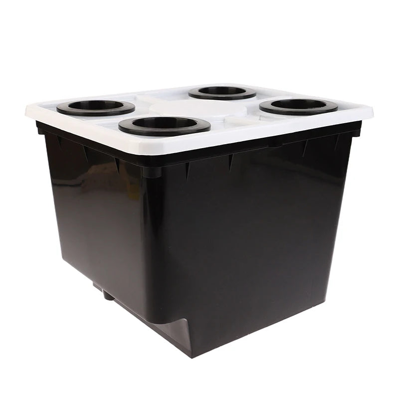 Hydroponic Bucket System with Siphon Elbows & 4-Hole Cover Hydroponic Planter QXL
