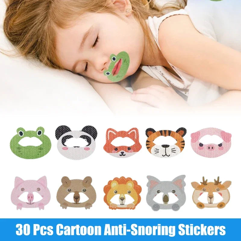 30-Pack Kids Cartoon Mouth Breathing Correction Stickers Mouth Breathing Stickers QXL