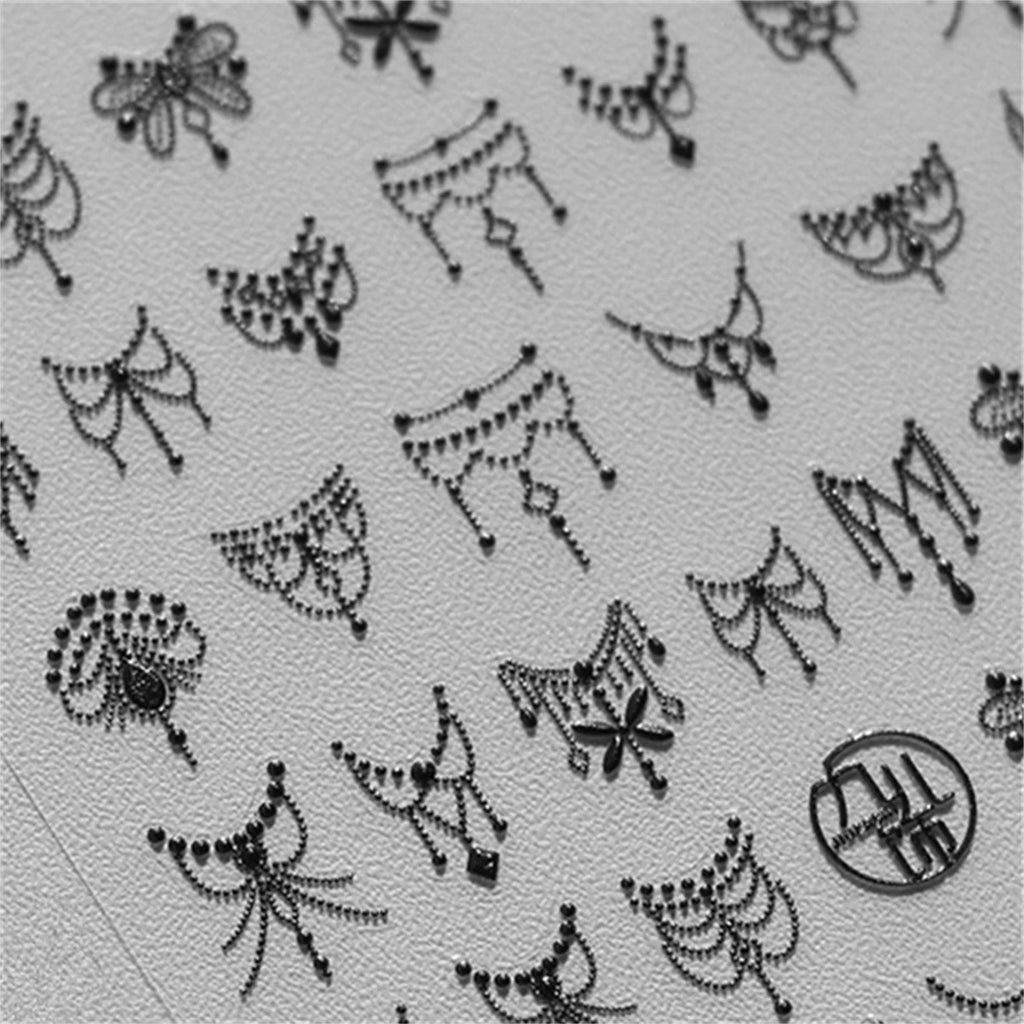 5D Butterfly Nail Art Stickers | Gold Silver Hollow Decals Nail Art Stickers QXL