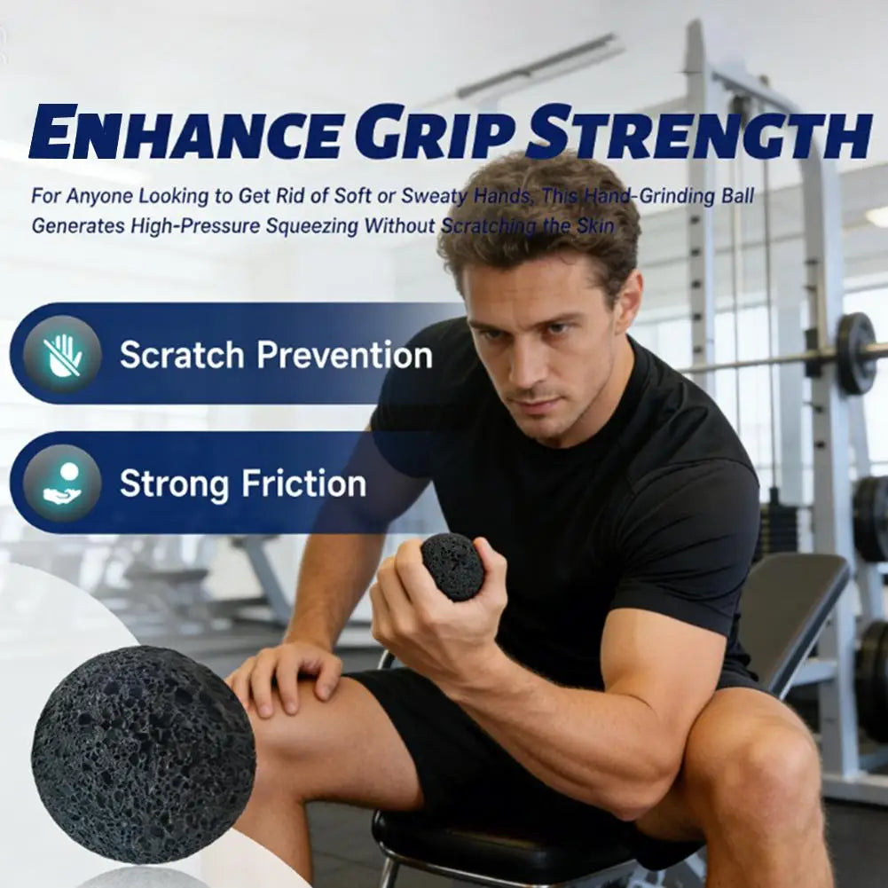 Natural Lava Stone Grip Ball 5cm | Callus & Strength Training Grip Strength Trainer QXL