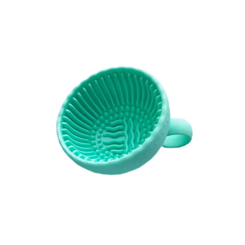 Silicone Makeup Brush Cleaner Mat & Scrubber Bowl | vvocci Brush Cleaner Mat QXL