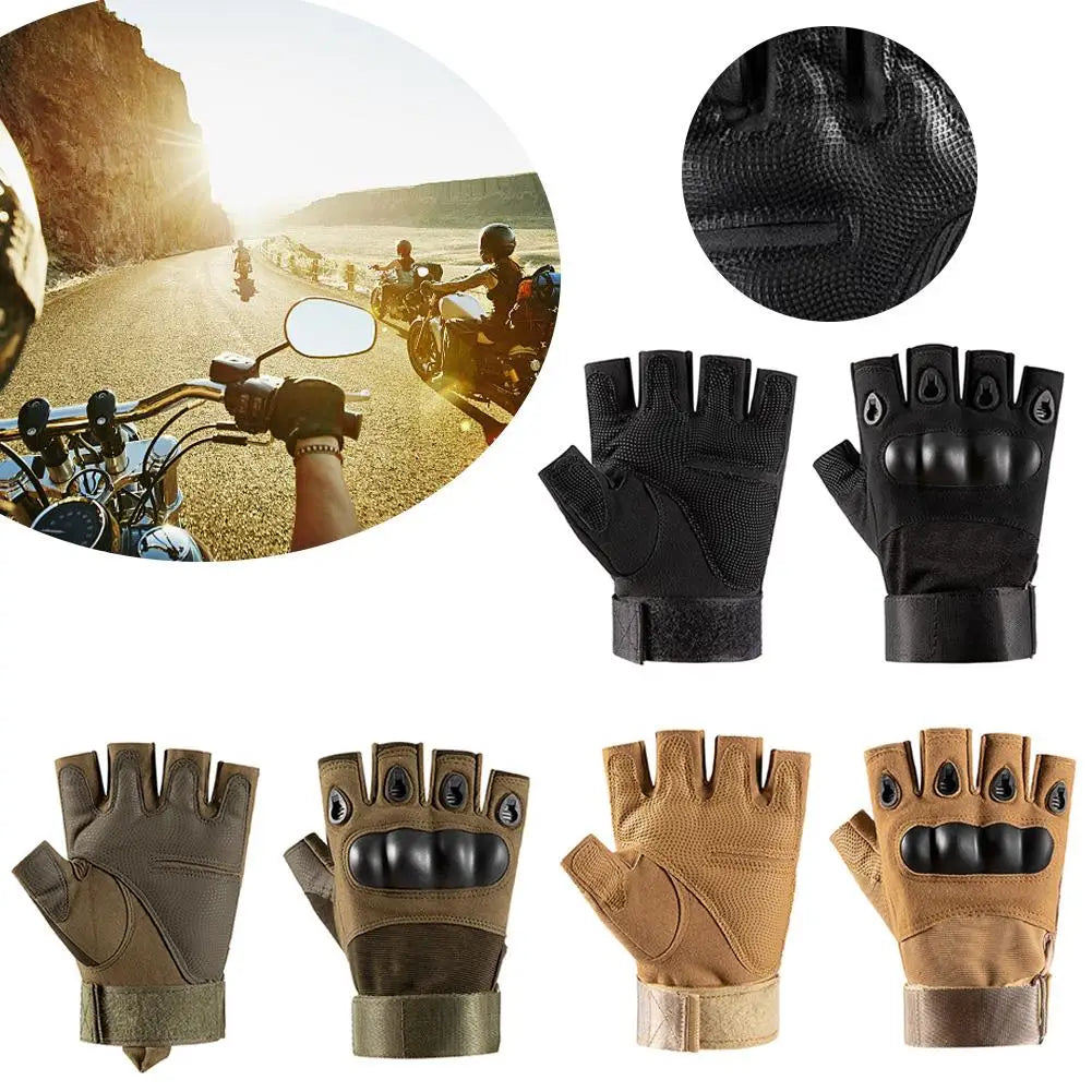 Half-Finger Motorcycle Gloves | Anti-Slip Waterproof Riding Gloves Motorcycle Riding Gloves QXL