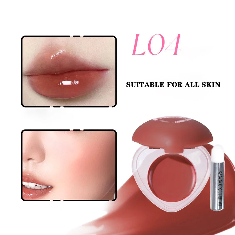 VEECCI 2-in-1 Lip & Cheek Balm | Dewy Blush Moisturizer Lip & Cheek Balm QXL