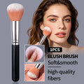 KOSSHOW Blush Brush – Glitter Wood Handle & Ombre Bristles Blush Makeup Brush QXL black