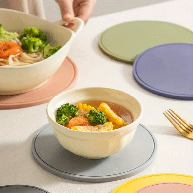 Round Silicone Trivet Mat – Heat-Resistant Pot & Cup Coaster Silicone Trivet Mat QXL