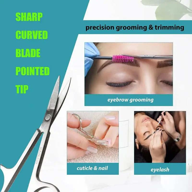 Stainless Steel Eyebrow, Nose & Beard Trimming Scissors Grooming Scissors QXL