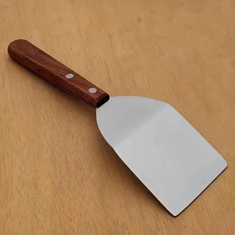 Stainless Steel Brownie Spatula with Wooden Handle Baking Spatula QXL