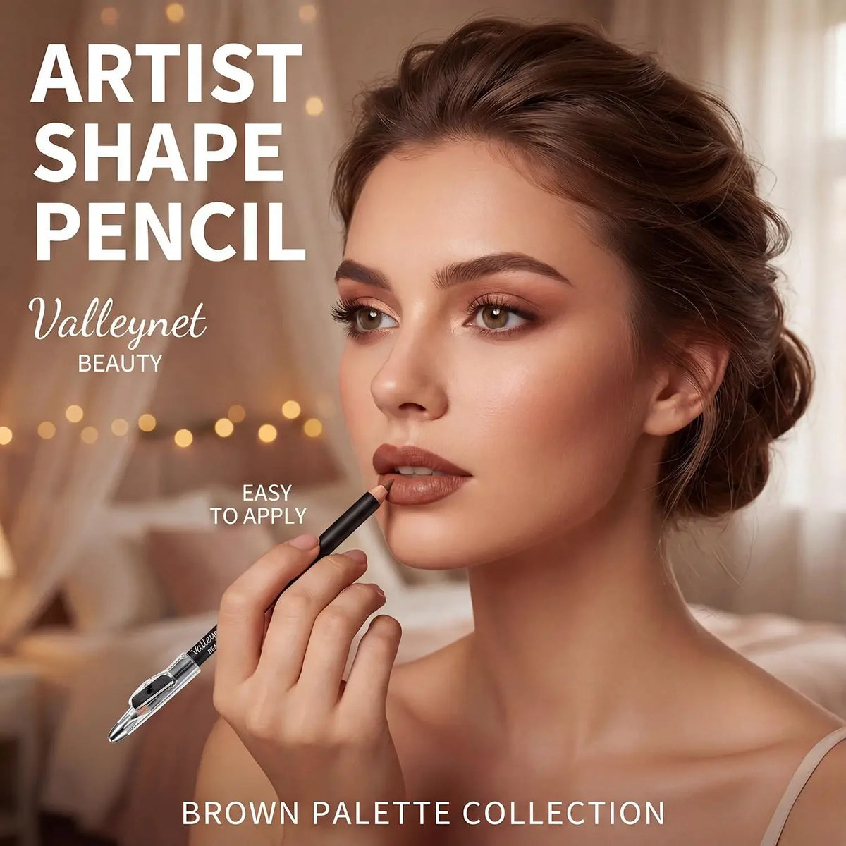 4-Piece Brown Shades Lip Liner Set | Matte & Waterproof Lip Liner Set QXL