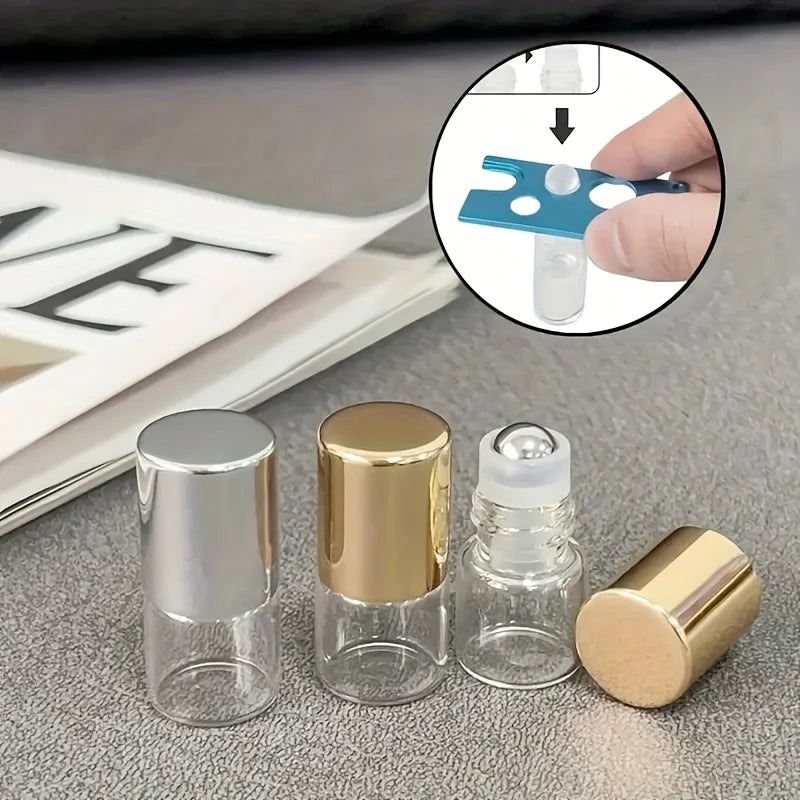 2-Pack 1ml Glass Roll-On Bottles for Essential Oils & Perfume Roll-On Bottle QXL