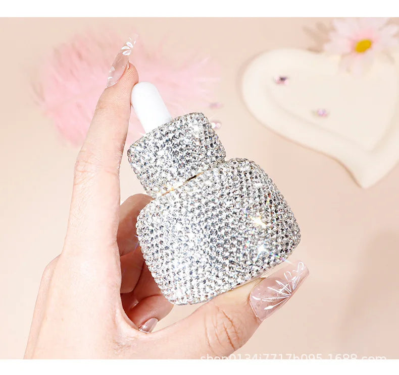 30ml Rhinestone Refillable Glass Dropper Bottle | Essential Oils Refillable Dropper Bottle QXL