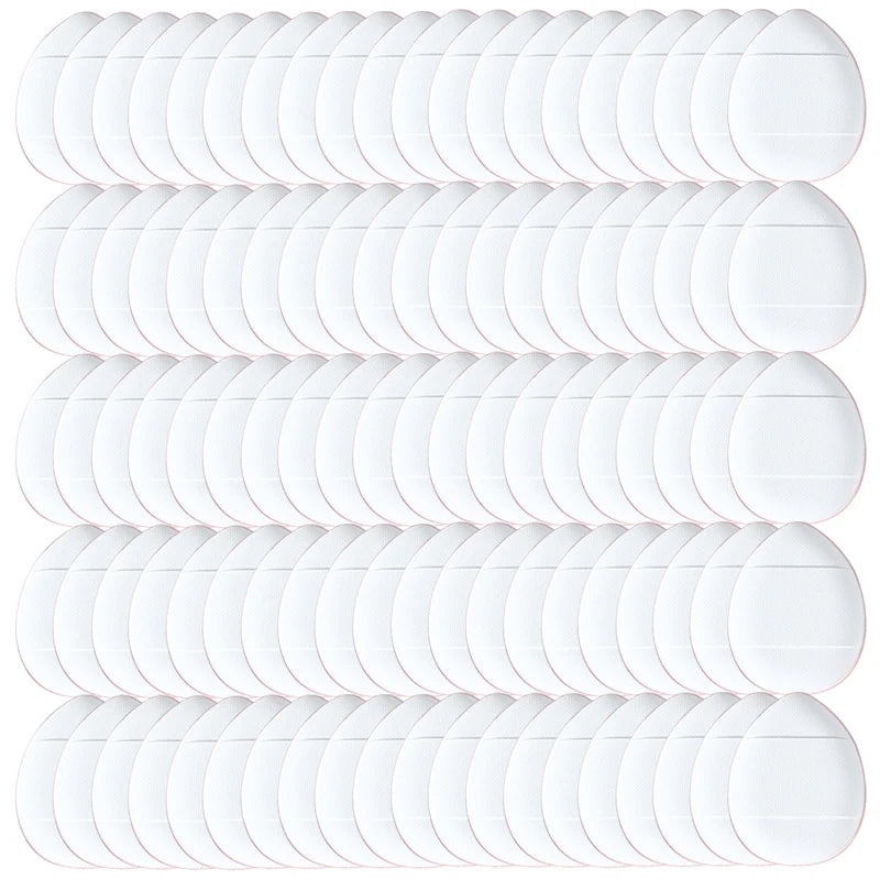 50/100-Pack Mini Finger Makeup Sponge Puffs | Foundation & Concealer Makeup Sponge Puffs QXL White 100pcs