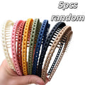 5-Pack Wide Fashion Headbands | Non-Slip, Hand-Decorated Fashion Headband Set QXL 5pcs random