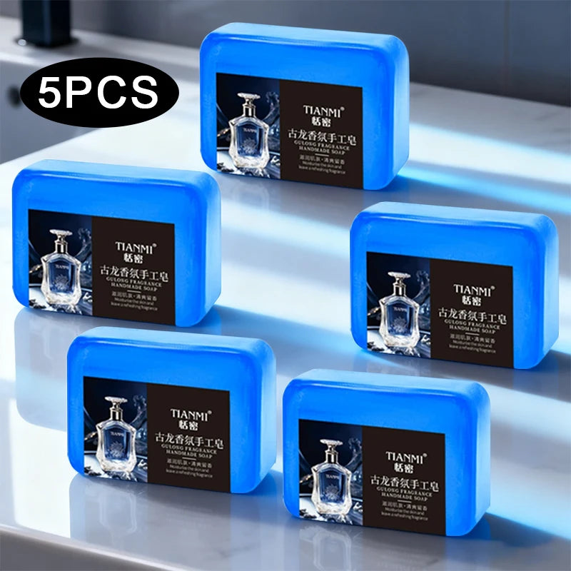 5-Pack Men's Gurong 3-in-1 Handmade Bar Soap – Face, Hair & Body Men's Bar Soap Set QXL