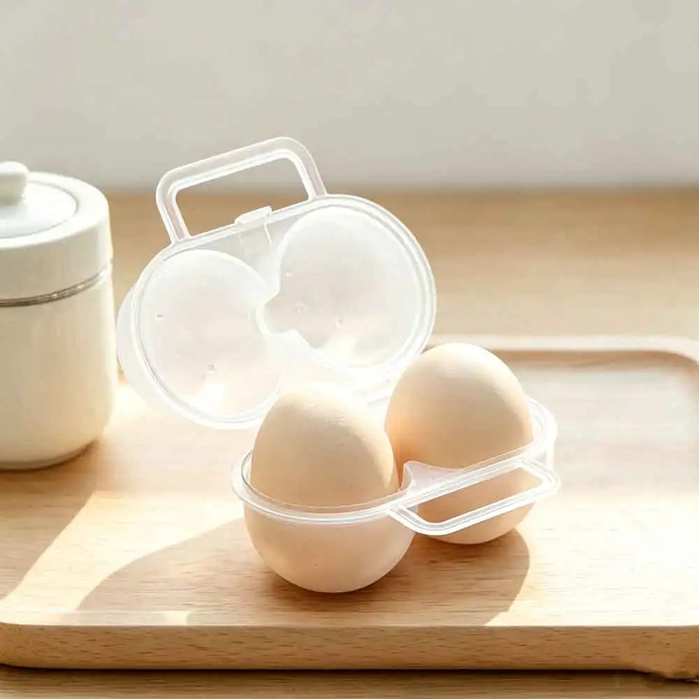 Portable 2-Compartment Egg Carrier Box | Shockproof Camping Egg Storage Carrier QXL