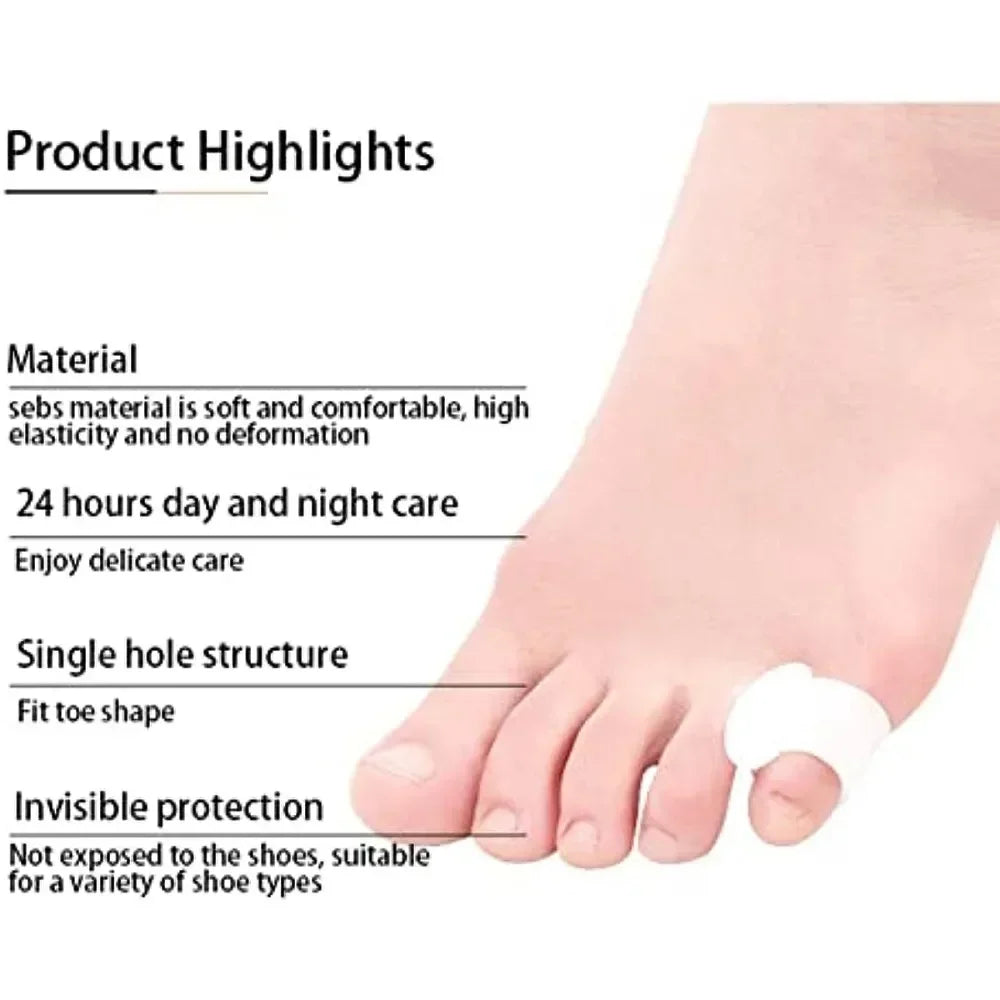 2-Pack Silicone Gel Toe Separators | Yoga Toes Spacer & Corrector Toe Separator QXL