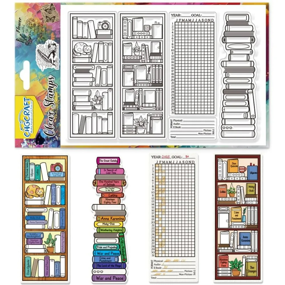 Bookcase Puppy Clear Stamps | Silicone DIY Scrapbooking Set Silicone Clear Stamps QXL