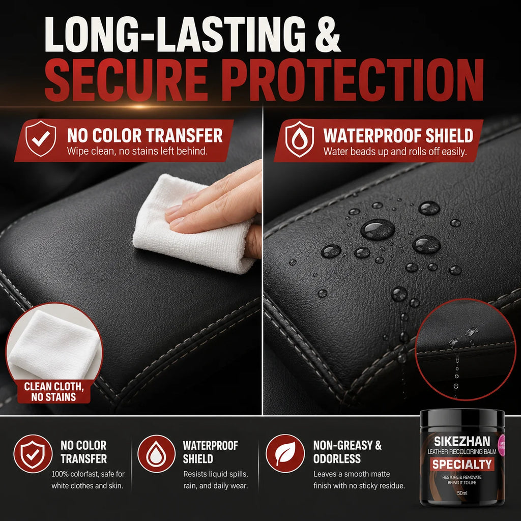 SIKEZHAN Leather Recoloring Balm 50ml | Restore Car Seats & More Leather Restoration Balm QXL