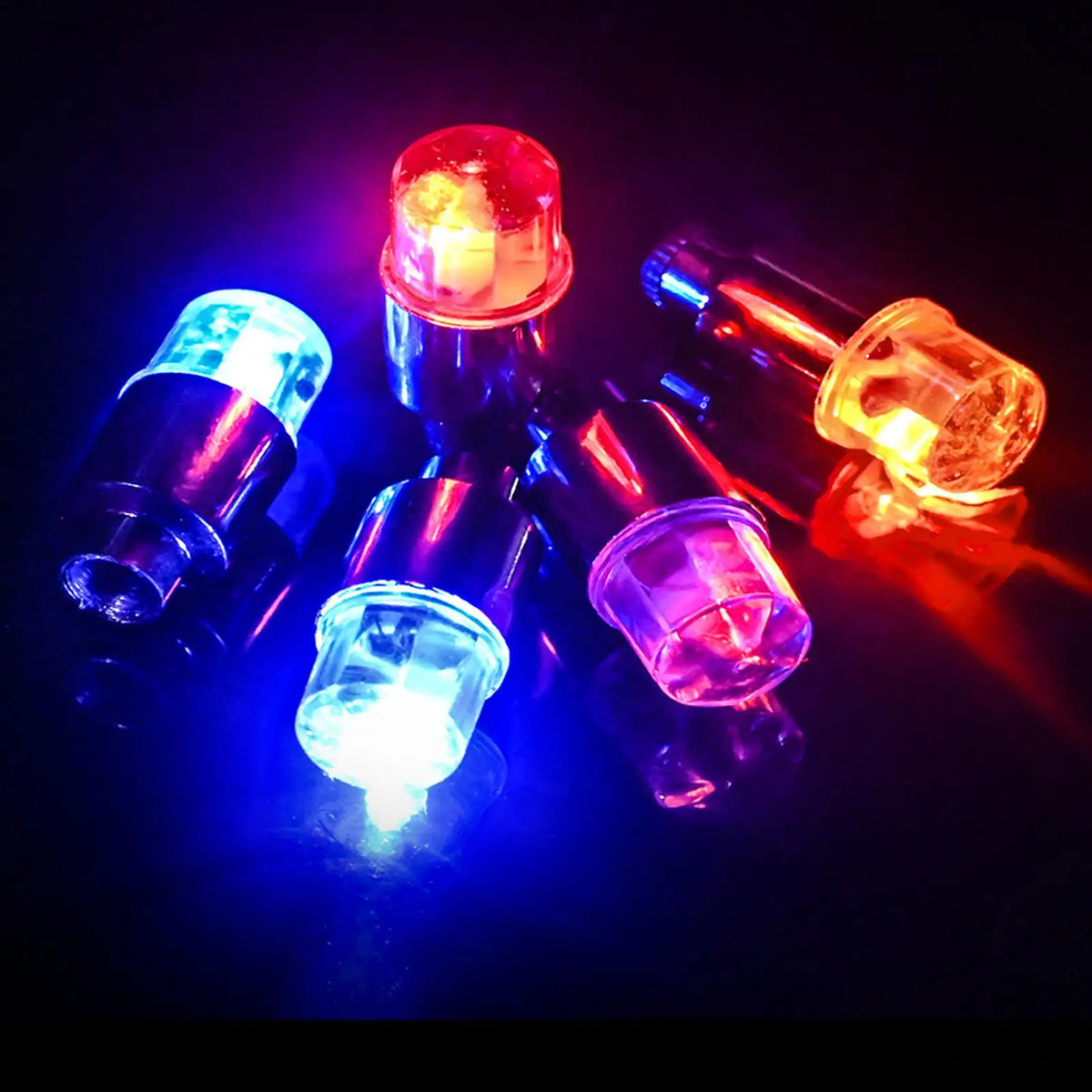 2-Pack LED Tire Valve Caps | Glowing Wheel Lights for Cars & Bikes LED Valve Cap Lights QXL