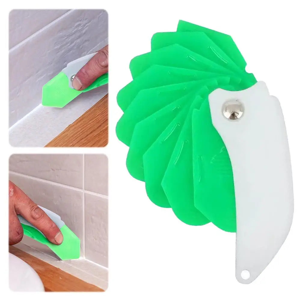 9-in-1 Folding Caulking Scraper | Multi-Angle Sealant Tool Caulking Scraper Tool QXL