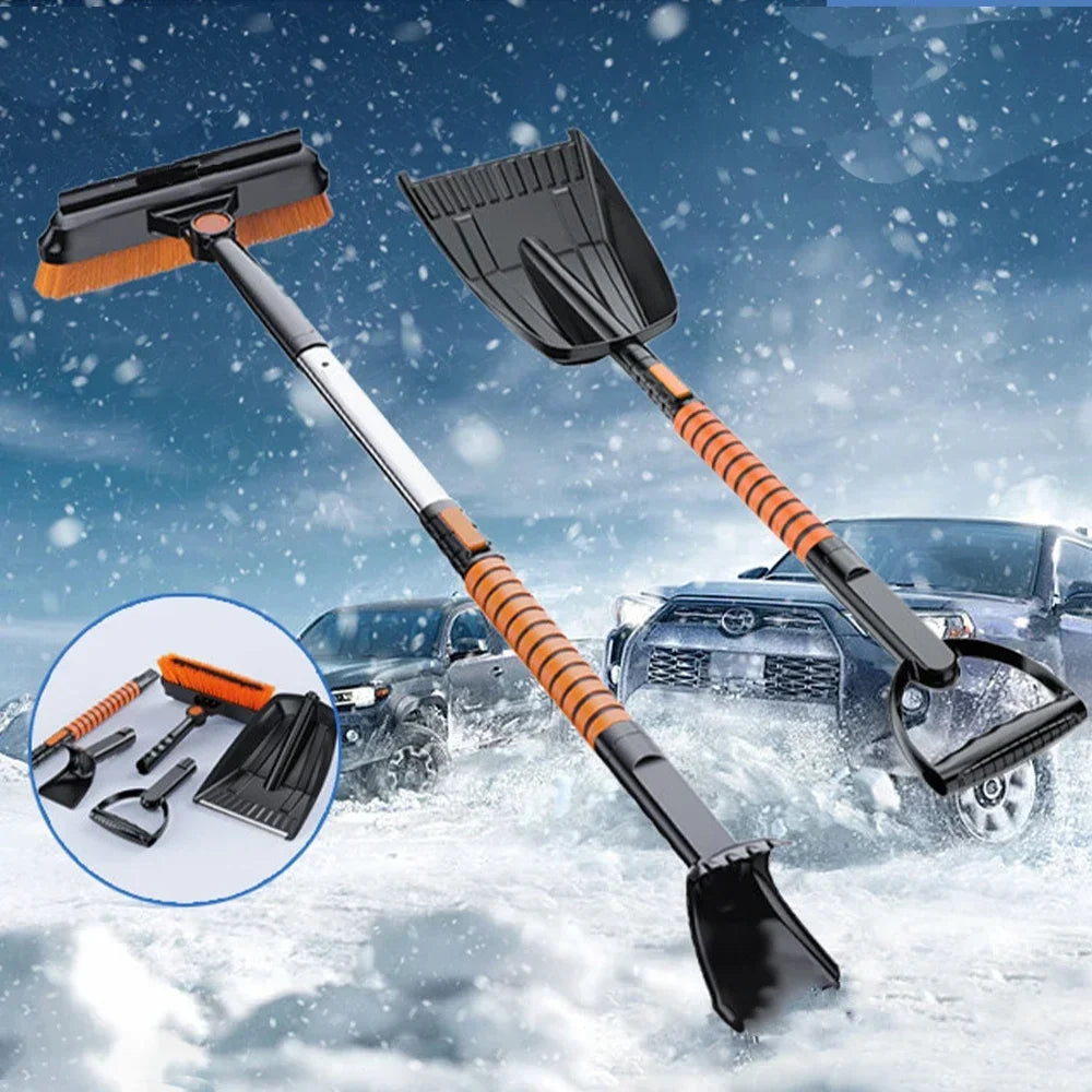 Retractable Car Snow Brush & Ice Scraper Set | Winter Tool Car Snow Brush Set QXL