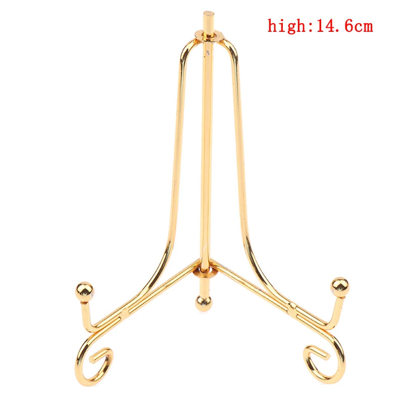 Gold Iron Display Stand Easel – Photo, Plate & Book Holder Display Stand Easel QXL 15cm