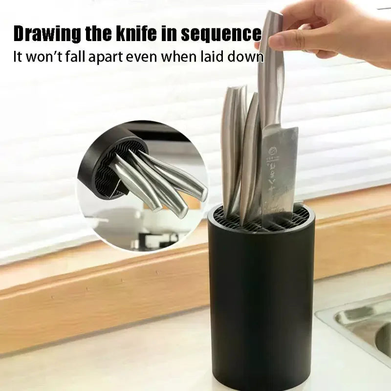 17.5cm Kitchen Knife Holder & Organizer | Countertop Rack Knife Storage Rack QXL