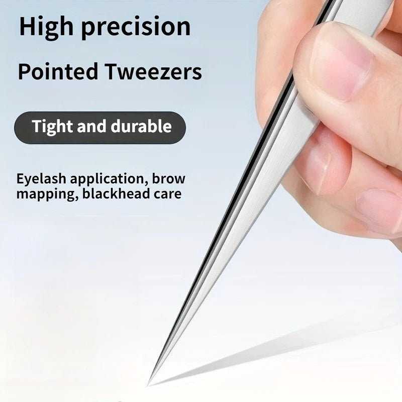 Precision Pointed Stainless Steel Tweezers | Brow & Beauty Tool Precision Tweezers QXL
