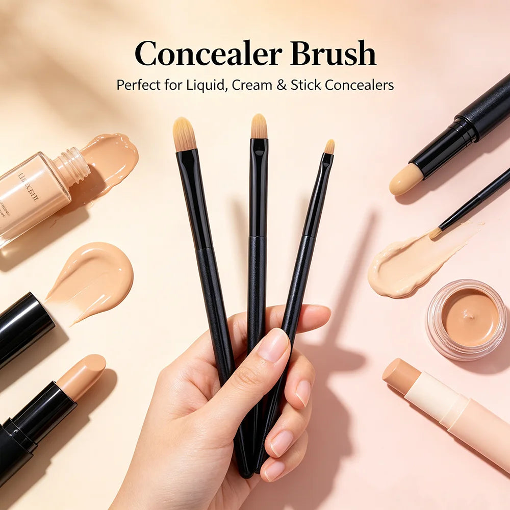 Precision Concealer Brush | Microfiber Synthetic Lip & Face Tool Concealer Brush QXL