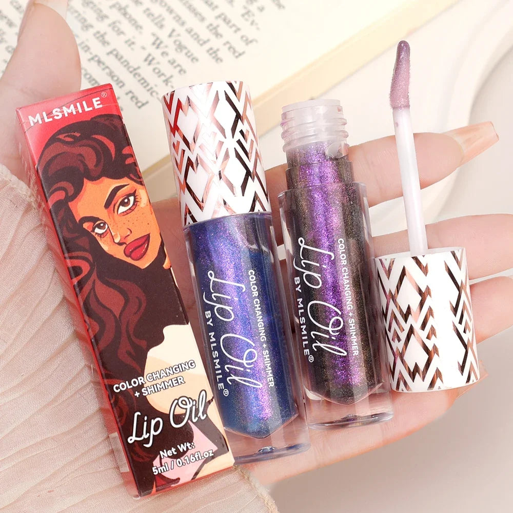 Pearlescent Glitter Lip Gloss – Moisturizing & Waterproof Glitter Lip Gloss QXL