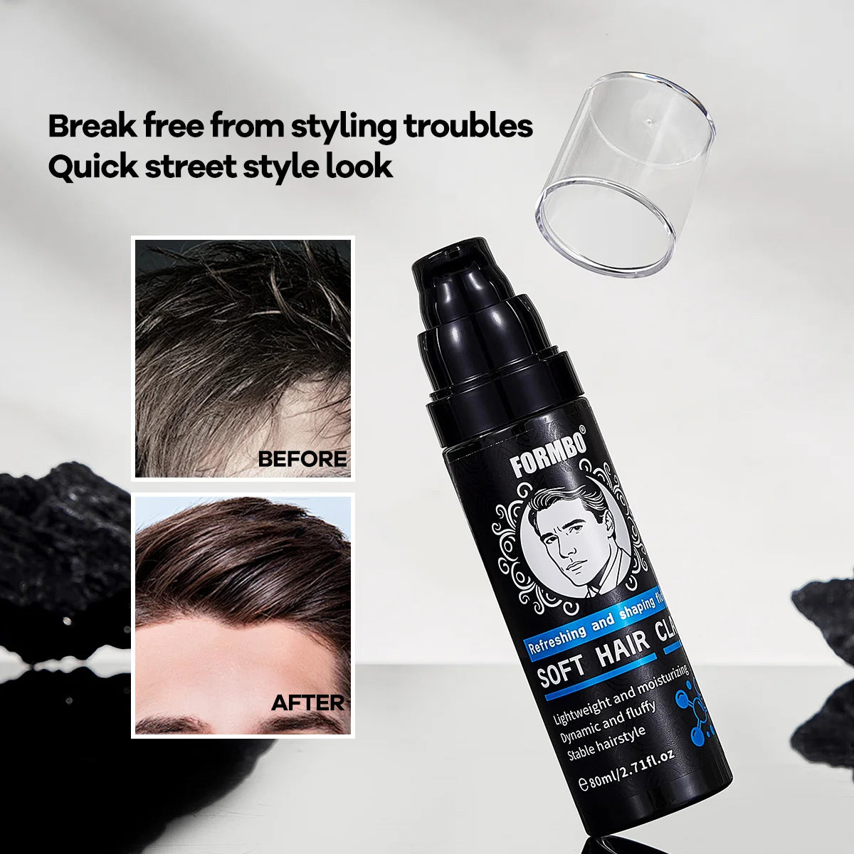 Waterproof Fiber Setting Spray – Long-Lasting Hold, 80ml Hair Setting Spray QXL
