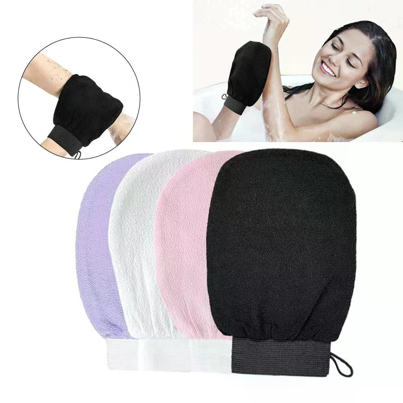 Exfoliating Scrub Gloves – Deep Cleansing Body & Back Mitt Exfoliating Bath Glove QXL