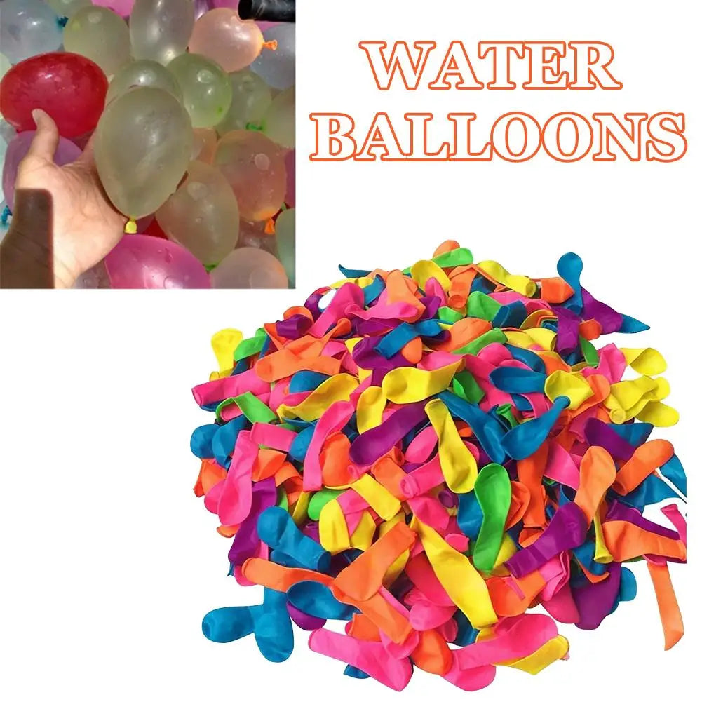 500-Pack Colorful Water Balloons with 2 Filling Nozzles Water Balloon Set QXL
