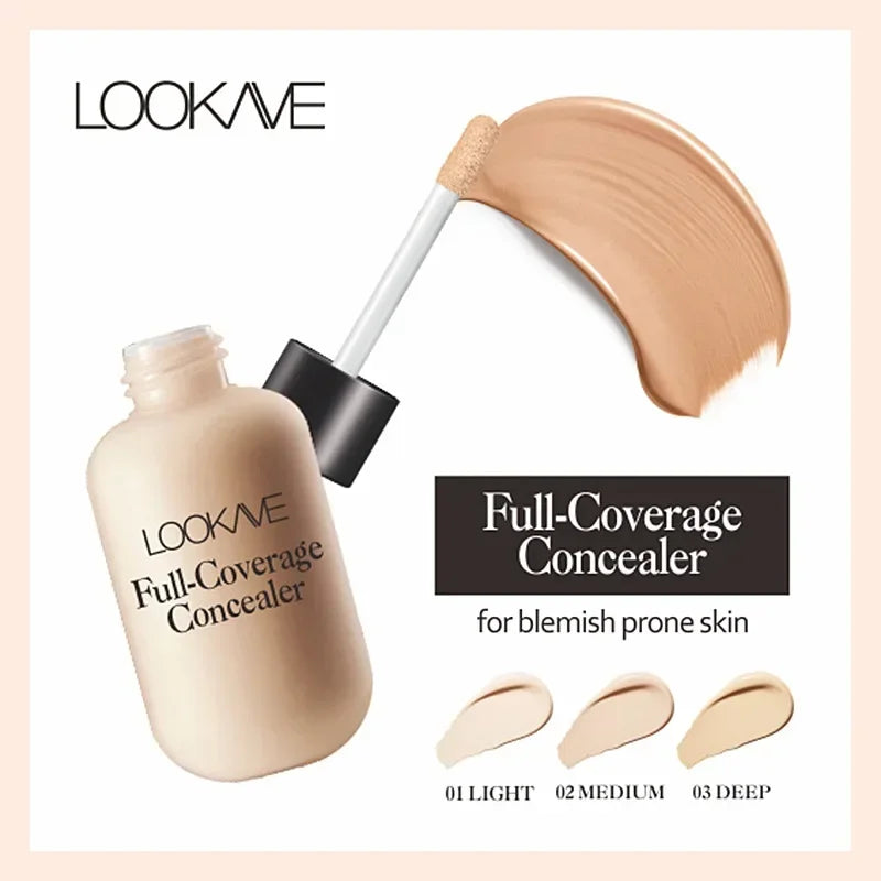 Full Coverage Liquid Concealer Foundation | Waterproof Cream Liquid Concealer Foundation QXL